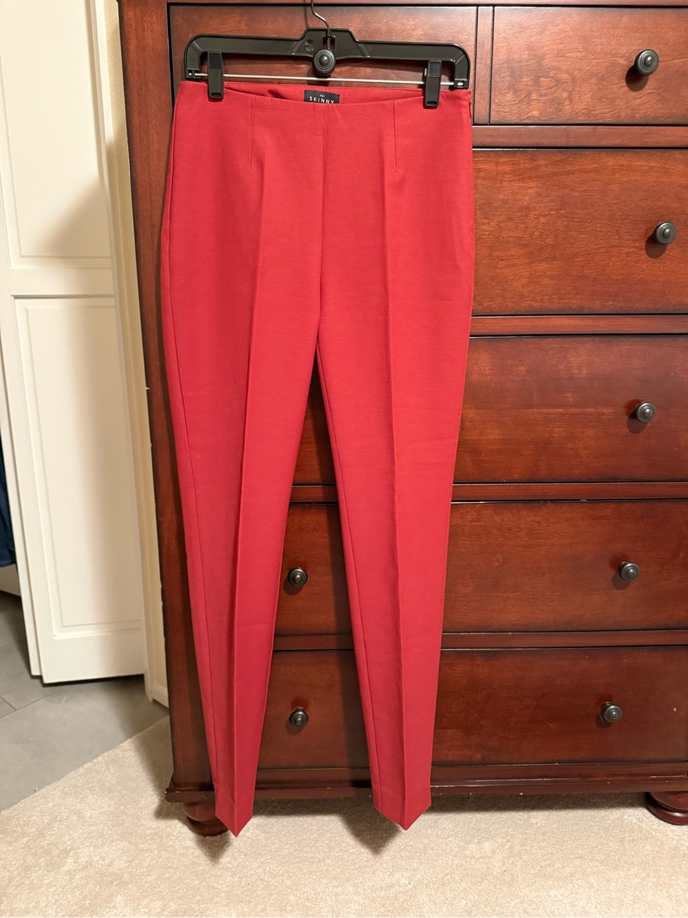 White House Black Market Slim Red Ponte Pants